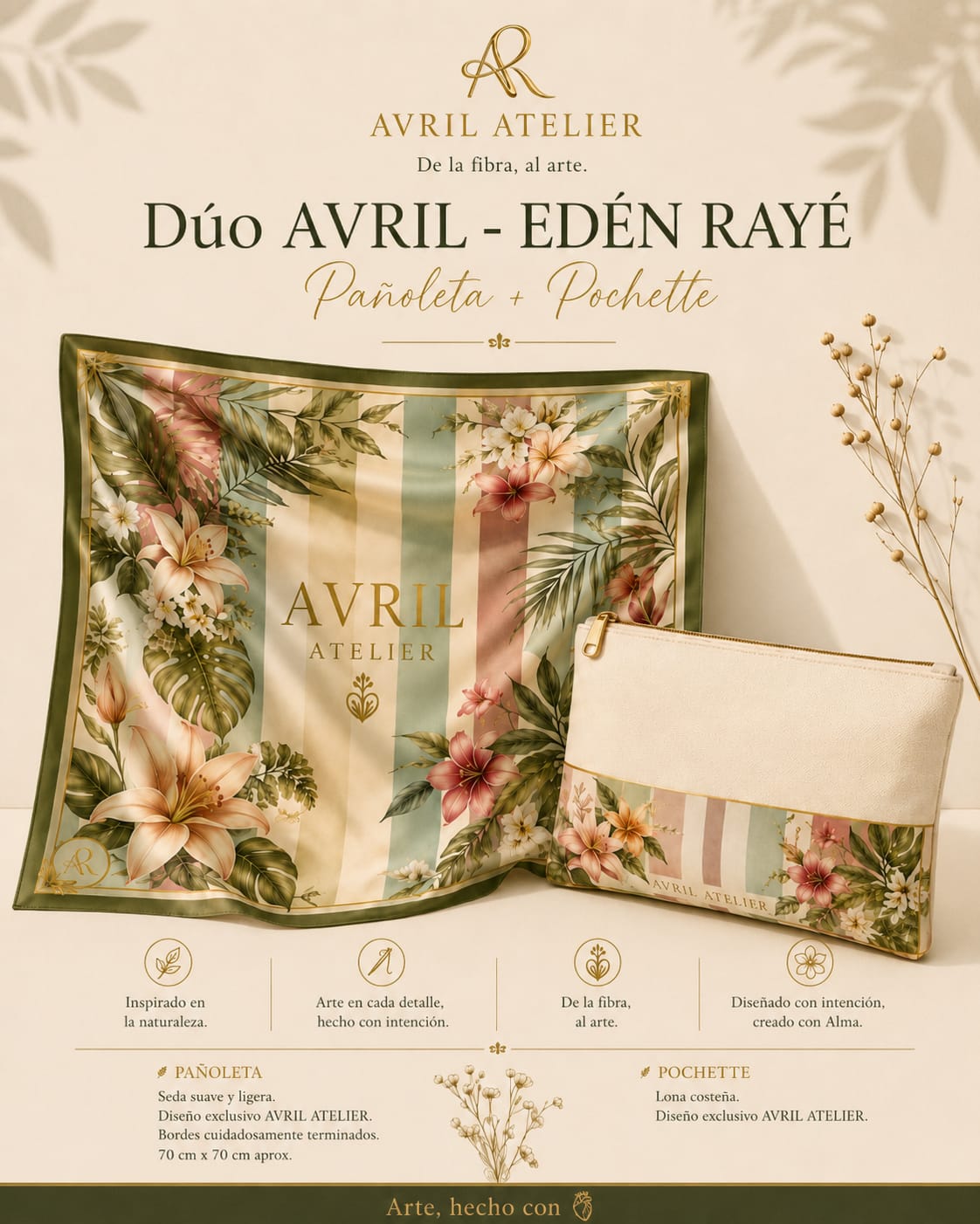 Dúo AVRIL - EDÉN RAYÉ · Pañoleta + Pochette